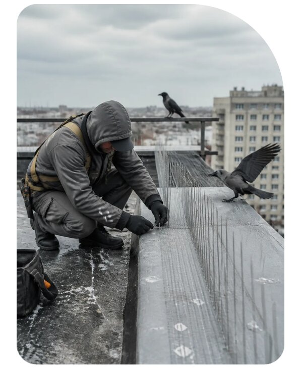 Защита от ворон под ключ в Борисоглебске по цене от 5202 р. | Сенат-Брс